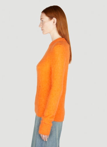 GANNI Women's Brushed Knit Sweater in Orange