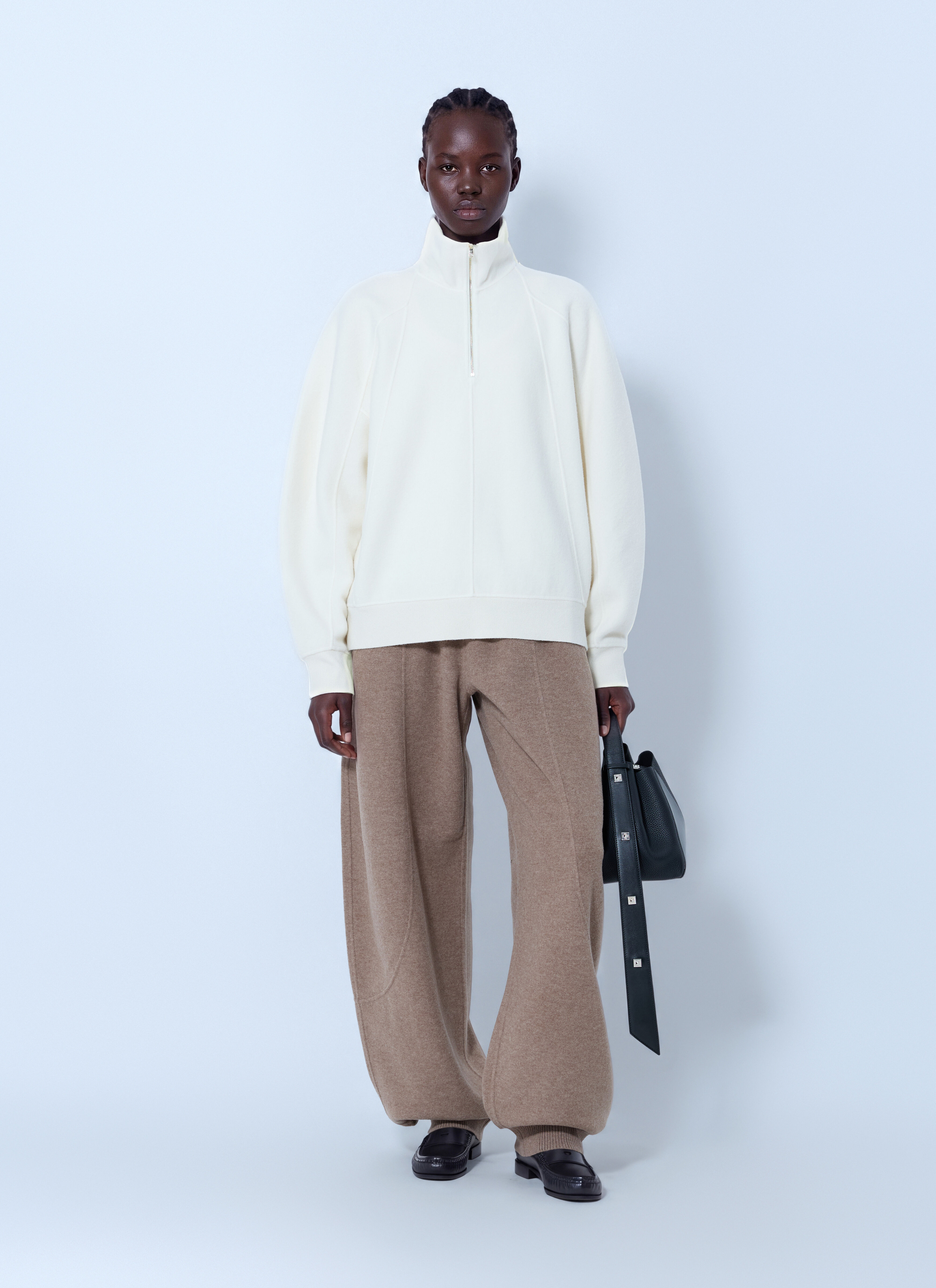 Max Mara Women's' Raglan Sleeve High-Neck Pullover in White | LN-CC®