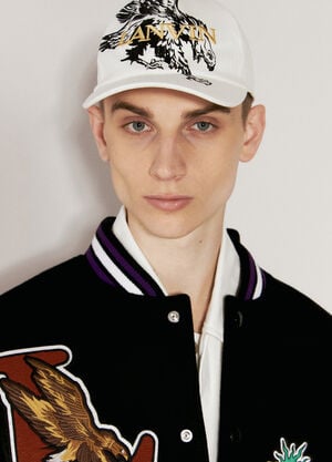 Lanvin Logo Embroidery Baseball Cap Black lnv0158001
