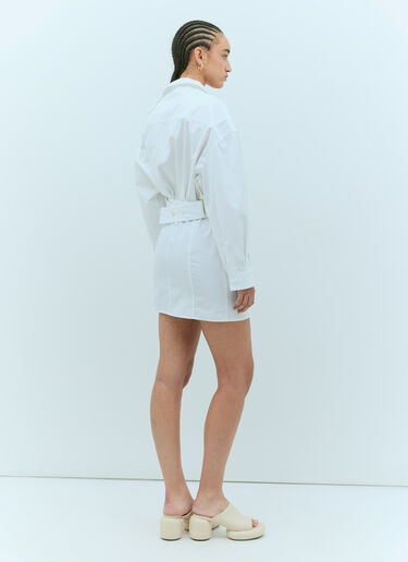 Jacquemus La Mini Robe Chemise Dress White jac0256011