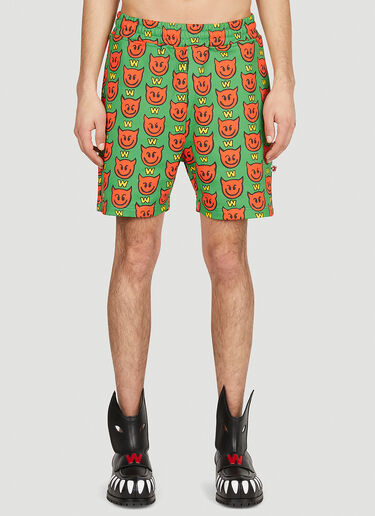 Walter Van Beirendonck Devil 运动短裤 绿色 wlt0152015