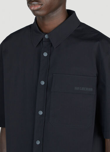 Han Kjøbenhavn Nylon Short Sleeve Shirt Black han0153012