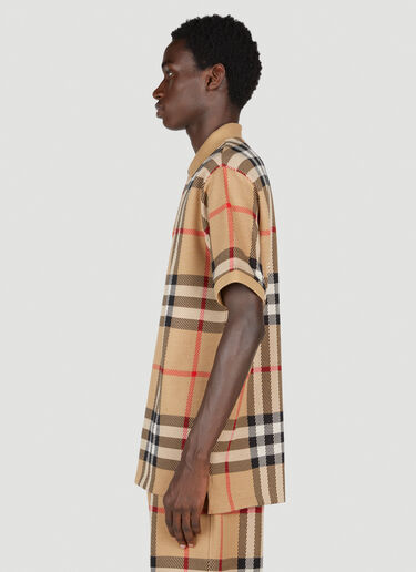 Check Jacquard Polo Shirt Burberry Check Jacquard Polo Shirt Beige bur0153024