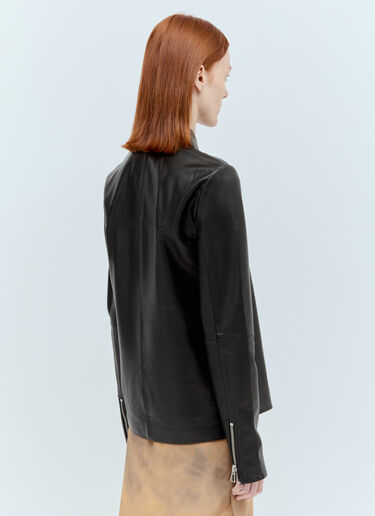 Sportmax Nappa Leather Jacket Black spx0255007