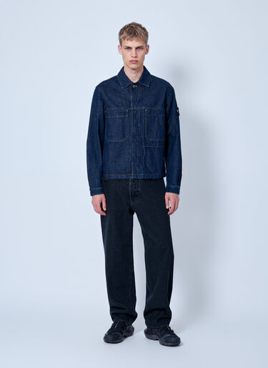 LN-CC® - Stone Island: Denim Shirt Jacket - Blue Stone Island Denim Shirt Jacket Blue sto0165105