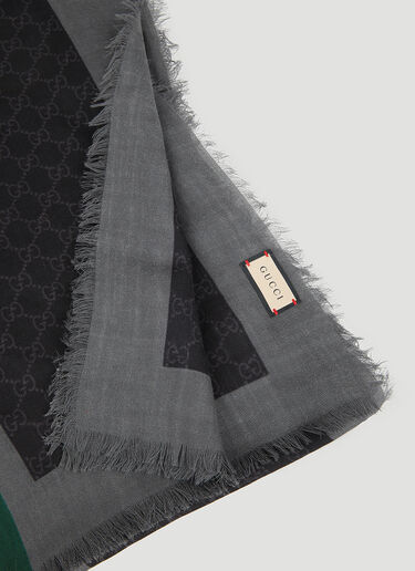 Gucci GG Web Stripe Scarf Black guc0151110