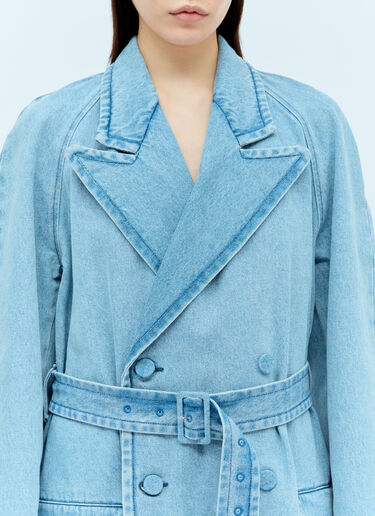 Dries Van Noten Denim Trench Coat Blue dvn0256032