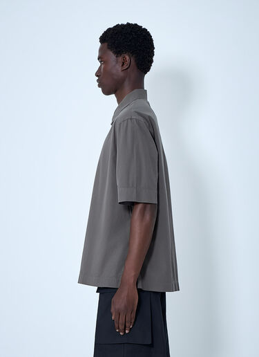 Margaret Howell Cotton Poplin Boxy Shirt Grey mhl0164003