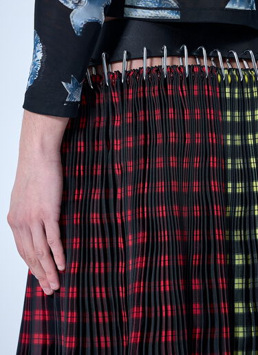 Chopova Lowena Split Carabiner Midi Skirt Red cho0360006