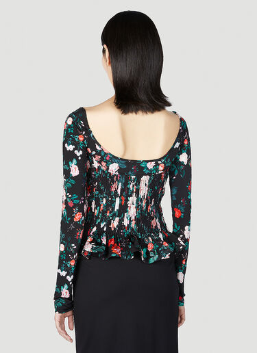 Black Rose Sculpted Top Rabanne Black Rose Sculpted Top Black pac0252003