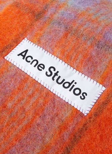 Acne Studios 체크 스카프 오렌지 acn0346035