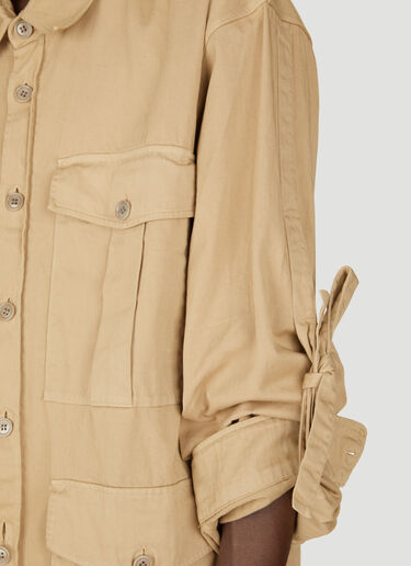 Dries Van Noten 斜纹布工装衬衫  米色 dvn0156017