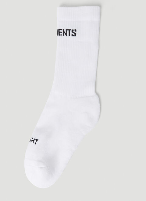VETEMENTS Logo Socks Black vet0254006