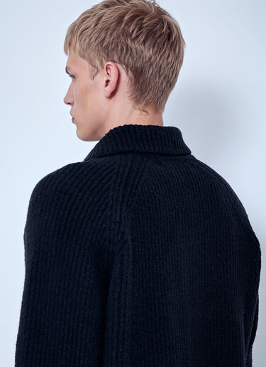 Massimo Osti Studio Boucle Felted Crewneck Black mao0166003