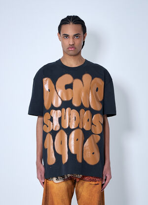 Acne Studios Logo Motif T-Shirt Brown acn0160005