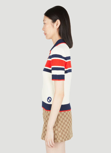 Gucci Knit Polo Shirt White guc0253015