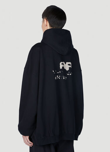 Balenciaga 페인티드 로고 후드 스웨트셔츠 블랙 bal0151007