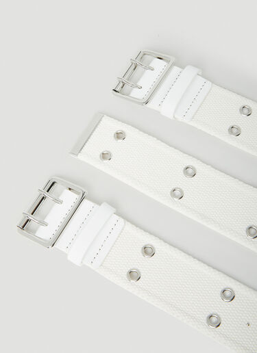 MM6 Maison Margiela Eyelet Belt White mmm0249031