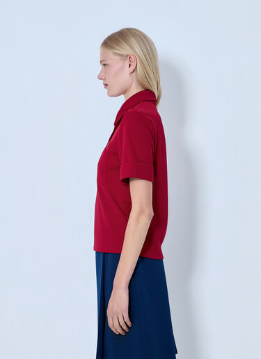 Miu Miu Jersey Polo Shirt Red miu0264106