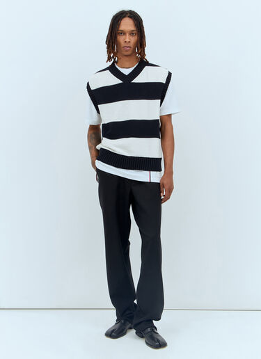 Thom Browne 오버사이즈 V-넥 베스트 네이비 thb0156004
