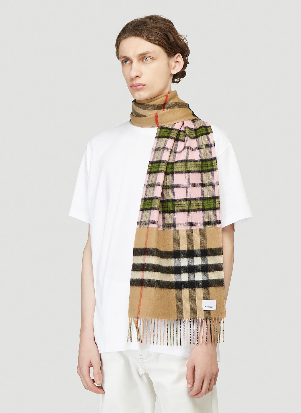 The mini classic vintage check hot sale cashmere scarf