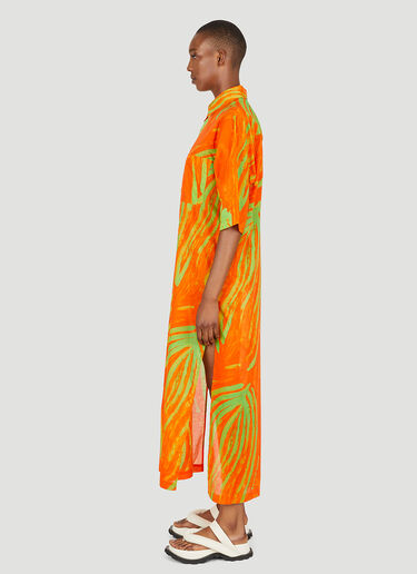 SIMON MILLER Santos Leaf Print Dress Orange smi0249006