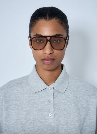 Saint Laurent SL 596 Sunglasses Brown sla0263109