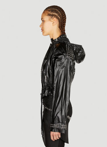 Rabanne Eyelet Biker Jacket Black pac0252010