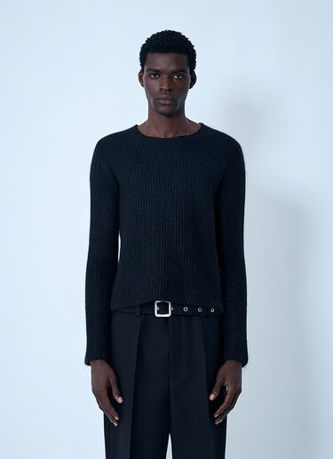 Jil Sander Ribbed Sweater Black jil0162021