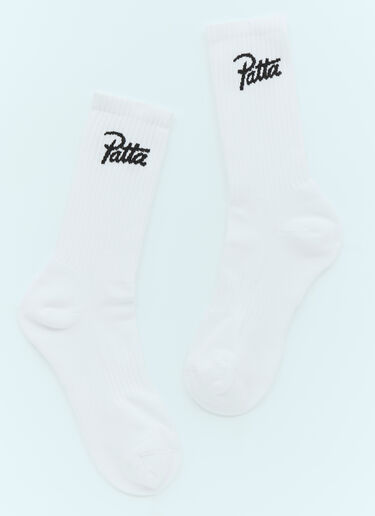 Patta ロゴジャカードソックス ホワイト pat0154009