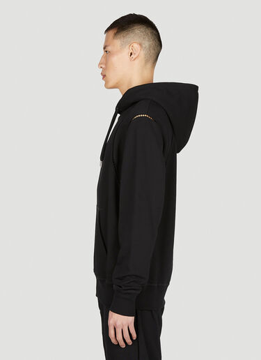 Crochet Trim Hooded Sweatshirt Alexander McQueen Crochet Trim Hooded Sweatshirt Black amq0152009