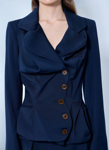 LN-CC® - Vivienne Westwood: Drunken Tailored Blazer - Navy Vivienne Westwood Drunken Tailored Blazer Navy vvw0265002