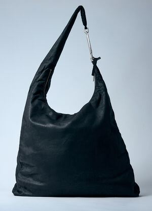 Rick Owens Suede Gemini Shoulder Bag Black ric0160001
