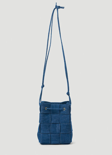 Cassette Denim Bucket Shoulder Bag Bottega Veneta Cassette Denim Bucket Shoulder Bag Blue bov0252043
