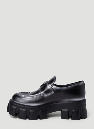 Prada Monolith Platform Loafers Grey pra0251015