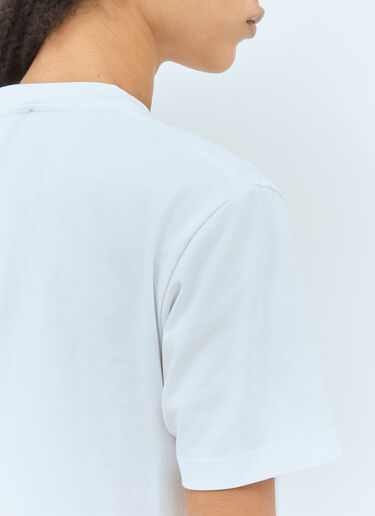 Miu Miu Logo Embroidery T-Shirt White miu0258072