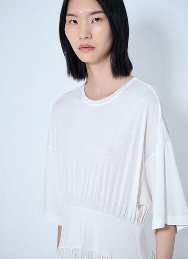 Toteme Cotton Silk Tee Dress White tot0265072