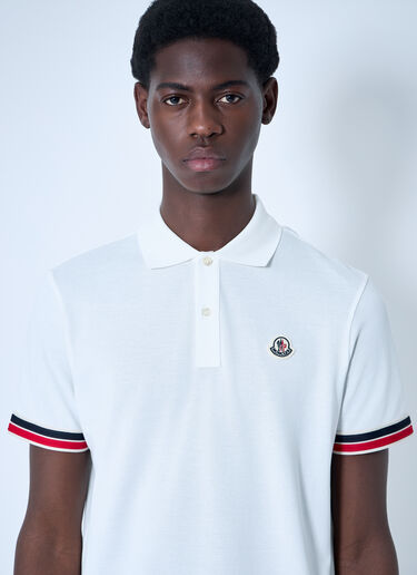 Moncler Logo Patch Polo Shirt White mon0160018
