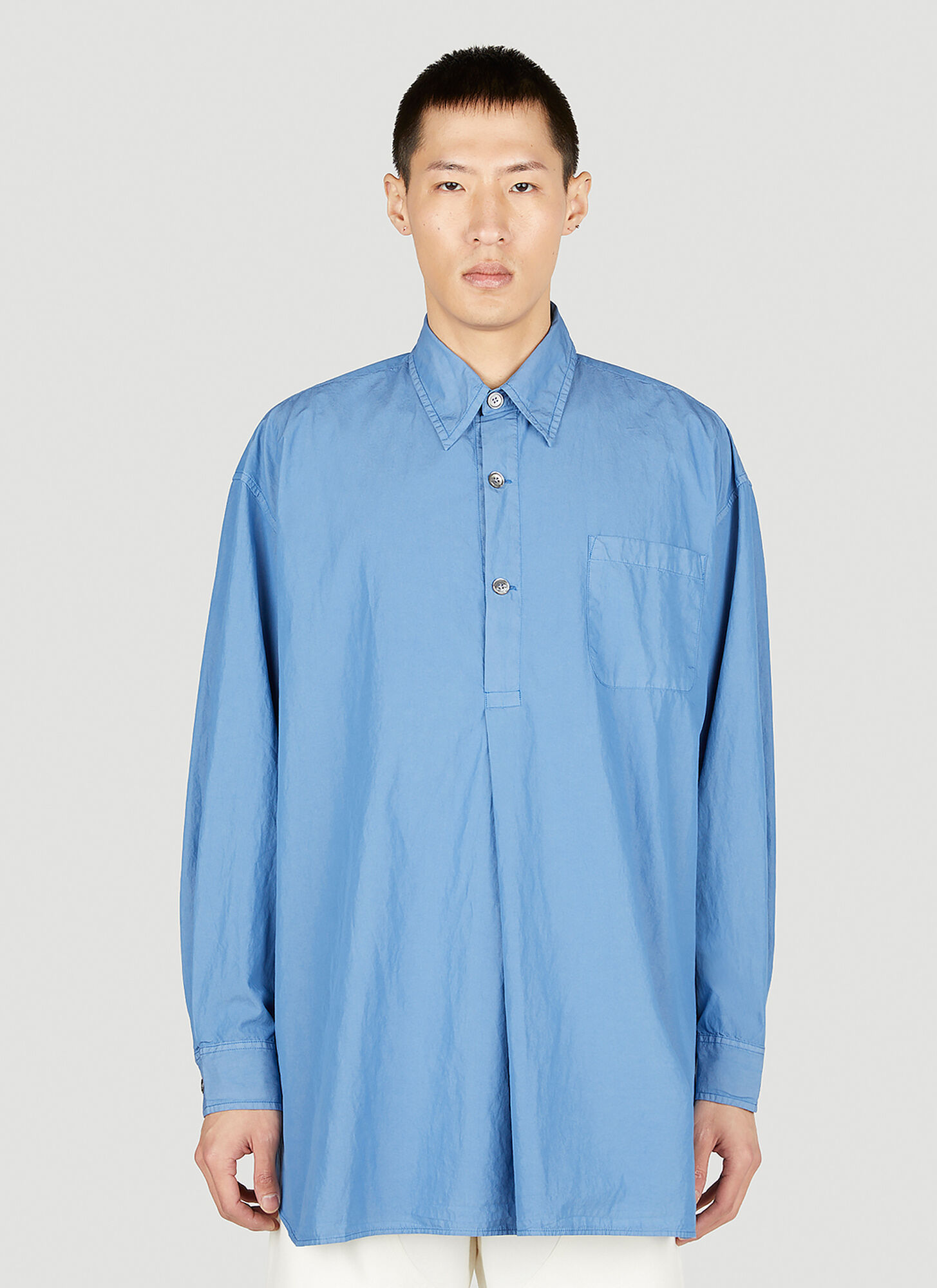 Our Legacy Popover Shirt Male Blue
