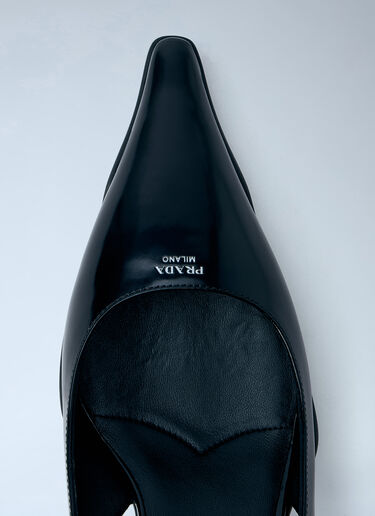 LN-CC® - Prada: Pointed-Toe Slingback Pumps - Black Prada Pointed-Toe Slingback Pumps Black pra0266014