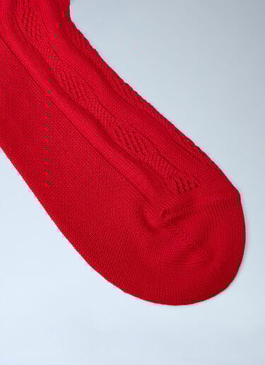 Dries Van Noten Cable Knit Pattern Socks Red dvn0264003