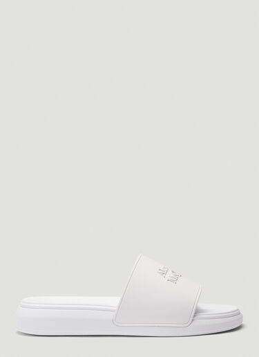 Alexander McQueen Slider Logo Sandals White amq0245086