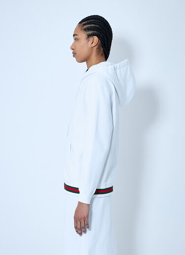 Gucci Web Trim Hooded Sweatshirt White guc0259008