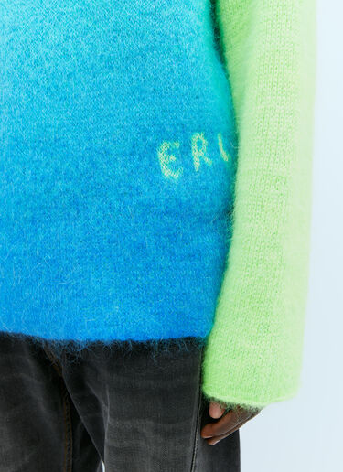 ERL Gradient Rainbow Knit Sweater Green erl0154014