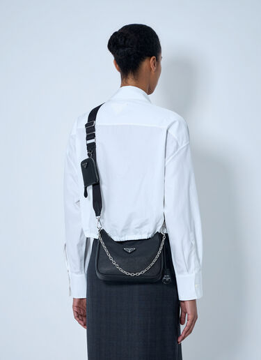 LN-CC® - Prada: Re-Edition 2005 Saffiano Shoulder Bag - Black Prada Re-Edition 2005 Saffiano Shoulder Bag Black pra0265010