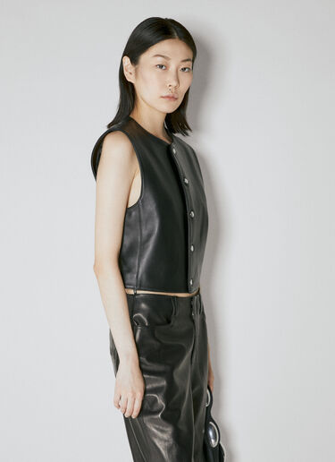 Alexander Wang Shrunken Button Up Vest Black awg0253025