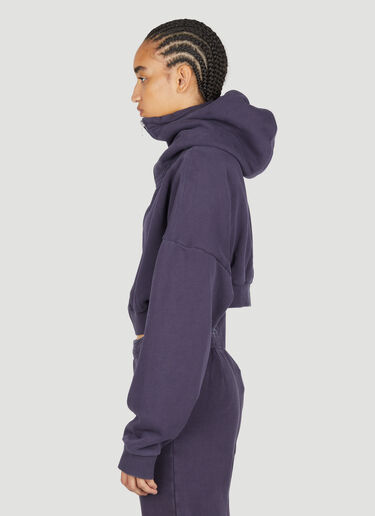 Entire Studios Cropped Hooded Zip-Up Sweatshirt Navy ent0253007