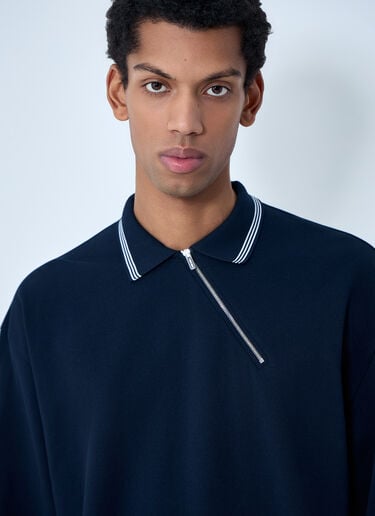 Miu Miu Half-Zip Polo Shirt Blue miu0164009