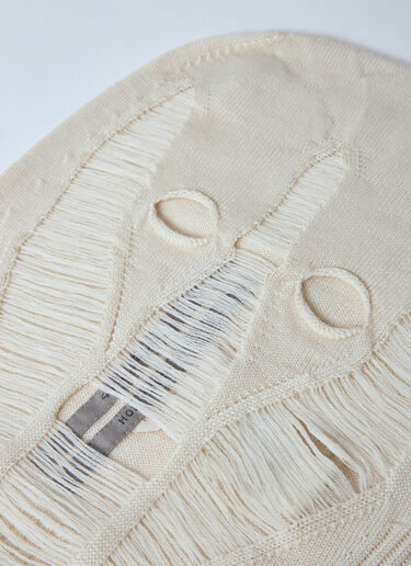Rick Owens 사다리 패턴 울 발라클라바 베이지 ric0160013