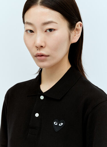 Logo Patch Polo Shirt Comme Des Garçons PLAY Logo Patch Polo Shirt Black cpl0356001